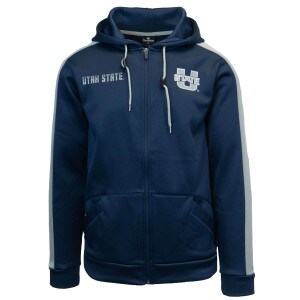 U-State Utah State Navy Full-Zip Sweatshirt
